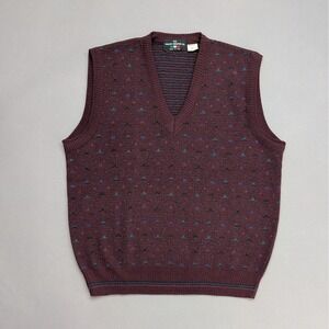 Italian Sweater Co Knit Sweater Vest Made In Italy Wool Blend Medium